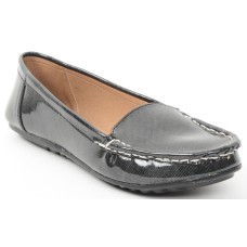 Dark Grey Glossy Loafers