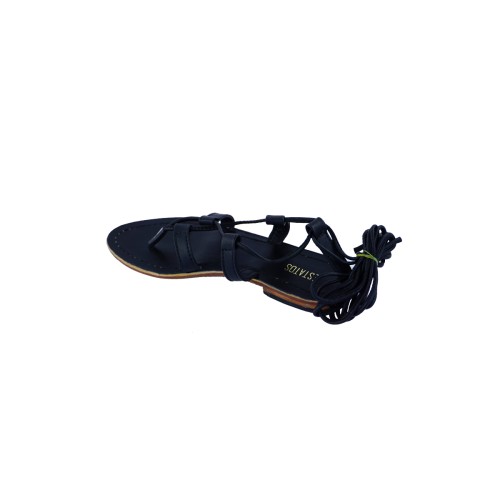 Estatos synthtic Leather Open Toe Cross Strap Buckle Closure Mesh Style Platform Heel black Sandals for Women
