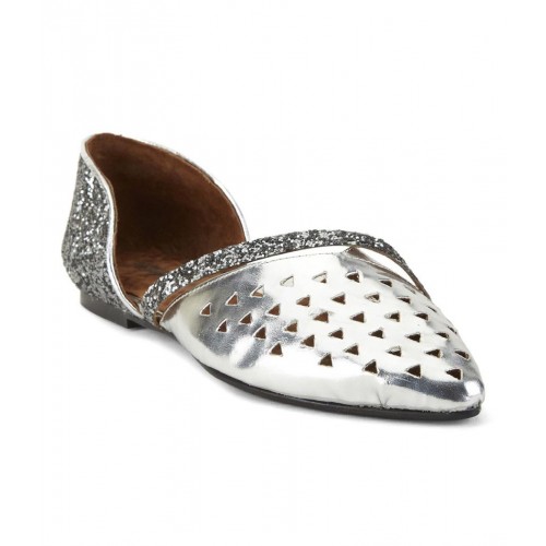 Estatos Synthetic Leather Flat Comfortable Silver Bellies